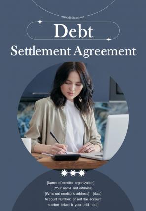 Debt Settlement Agreement Report Sample Example Document