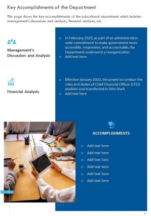 Department of education annual report pdf doc ppt document report template