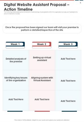 Digital website assistant proposal sample document report doc pdf ppt