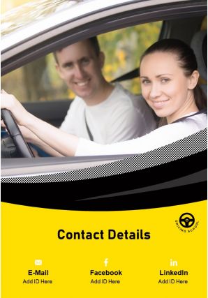 Drivers training school four page brochure template