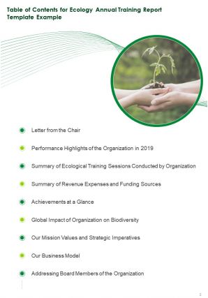 Ecology annual training report template example pdf doc ppt document report template