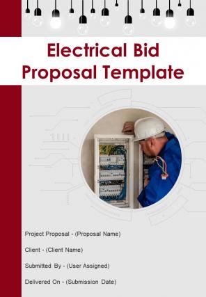 Electrical Bid Proposal Template Sample Document Report Doc Pdf Ppt