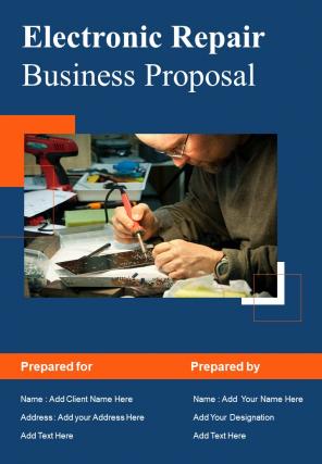 Electronic Repair Business Proposal Report Sample Example Document