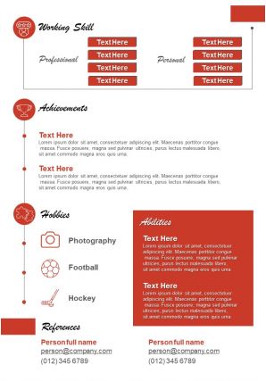 Elegant resume design powerpoint template for professionals