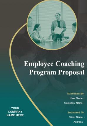 Employee Coaching Program Proposal Report Sample Example Document