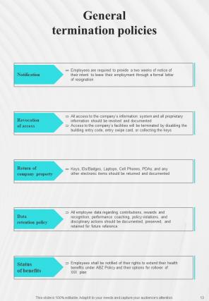 Employee Departure Policy A4 Manual HB V Professionally Template