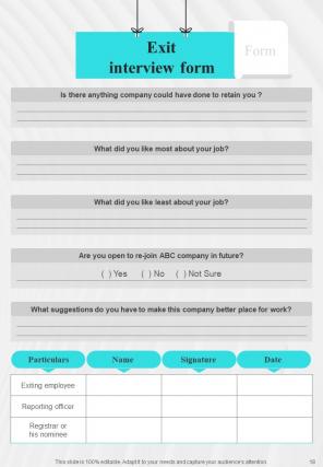 Employee Departure Policy A4 Manual HB V Aesthatic Template