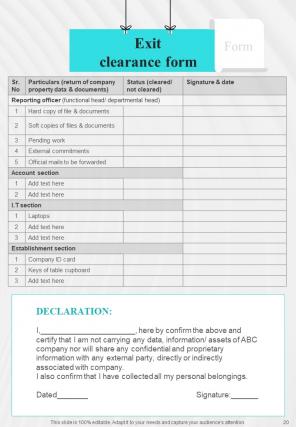 Employee Departure Policy A4 Manual HB V Adaptable Template