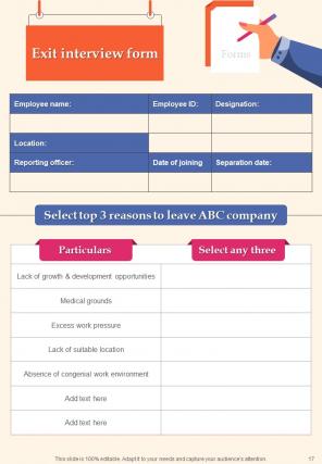 Employee Exit Policy A4 Handbook Hb V Customizable Idea