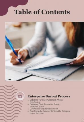 Enterprise Buyout Proposal Report Sample Example Document