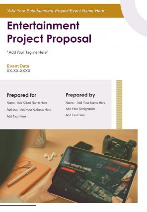 Entertainment project proposal example document report doc pdf ppt