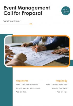 Event management call for proposal example document report doc pdf ppt