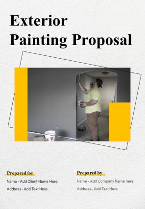 Exterior Painting Proposal Report Sample Example Document