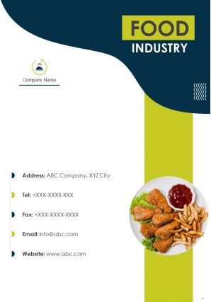 Food industry year end annual report pdf doc ppt document report template