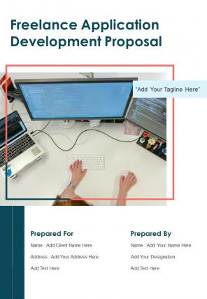 Freelance application development proposal sample document report doc pdf ppt