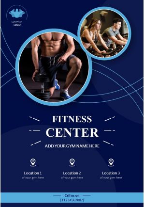 Health and fitness promotion two page brochure flyer template