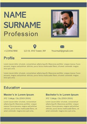 Impressive resume powerpoint design layout for self presentation