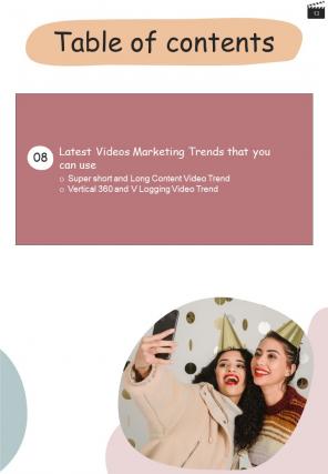 Influencer Reel And Video Action Plan Playbook Report Sample Example Document