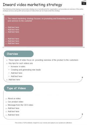 Influencer Reel And Video Action Plan Playbook Report Sample Example Document