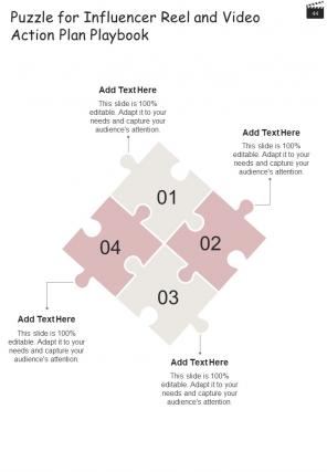 Influencer Reel And Video Action Plan Playbook Report Sample Example Document