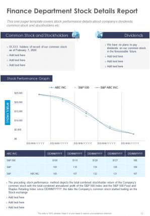 Internal Departments Annual Report Pdf Doc Ppt Document Report Template