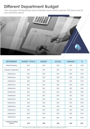 Internal Departments Annual Report Pdf Doc Ppt Document Report Template