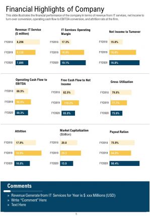 It annual report template pdf doc ppt document report template