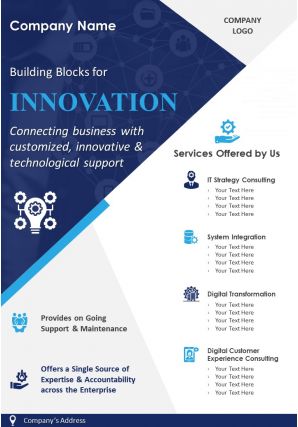 It consulting company two page brochure template