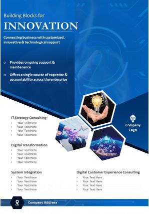 It consulting firms two page brochure template