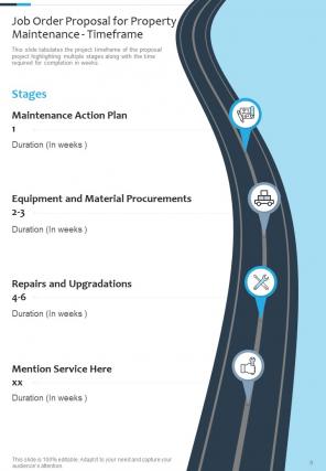 Job order for property maintenance proposal example document report doc pdf ppt