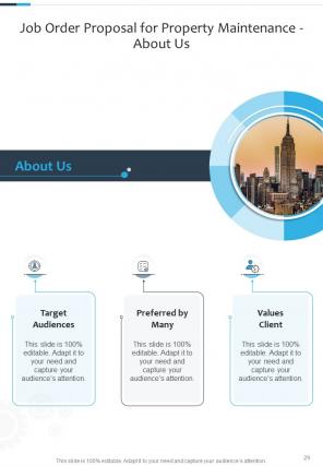 Job order for property maintenance proposal example document report doc pdf ppt