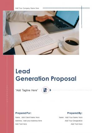 Lead generation proposal example document report doc pdf ppt