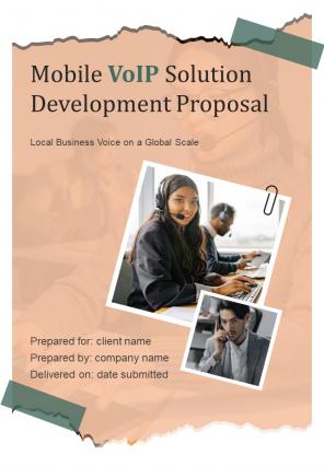 Mobile VoIP Solution Development Proposal Report Sample Example Document