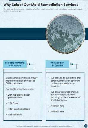 Mold Remediation Proposal Template Report Sample Example Document