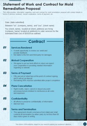 Mold Remediation Proposal Template Report Sample Example Document