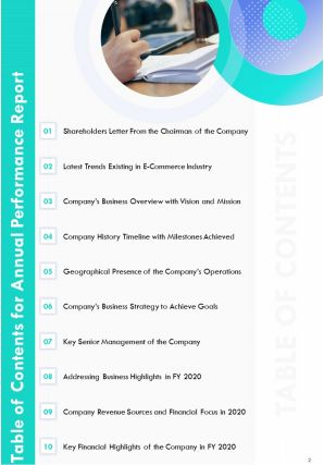 One pager annual performance report examples pdf doc ppt document report template