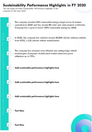 One pager annual performance report examples pdf doc ppt document report template