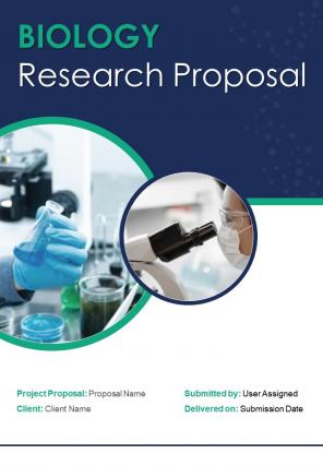 One pager biology research proposal template