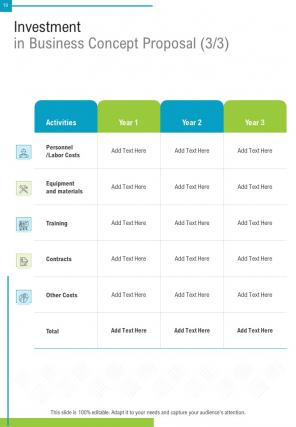 One pager business concept proposal template