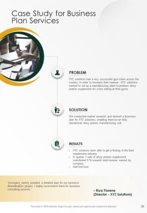 One pager business plan proposal template