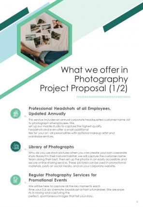 One pager photography project proposal template