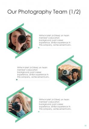 One pager photography project proposal template