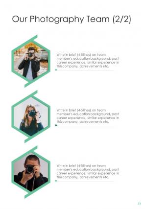 One pager photography project proposal template