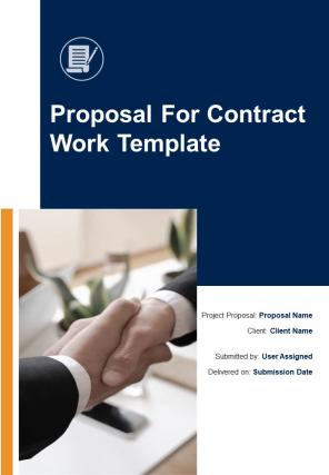 One pager proposal for contract work template