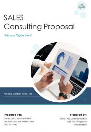 One pager sales consulting proposal template