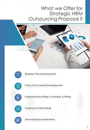 One pager strategic hrm outsourcing proposal template