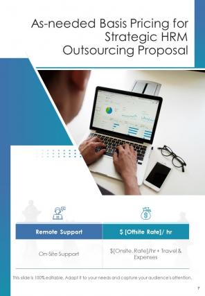 One pager strategic hrm outsourcing proposal template