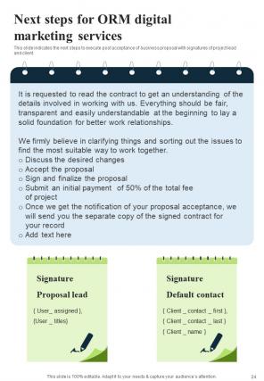 ORM Digital Marketing Proposal Report Sample Example Document Best Compatible