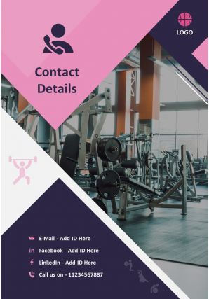 Physical fitness and sports four page brochure template