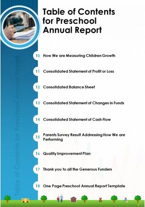 Preschool Annual Report Template Pdf Doc Ppt Document Report Template